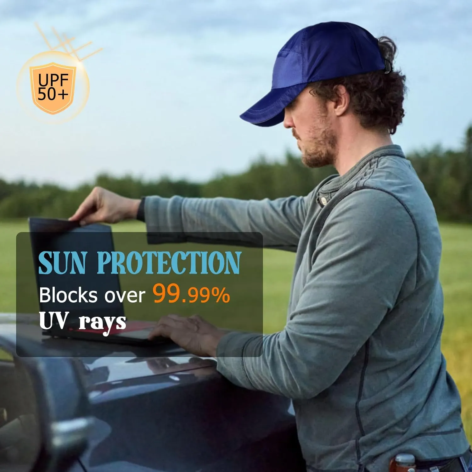 Mens Waterproof Golf Baseball Cap Windproof Breathable UPF50  Outdoor Caps for Women Sport Adjustable Rain Hat