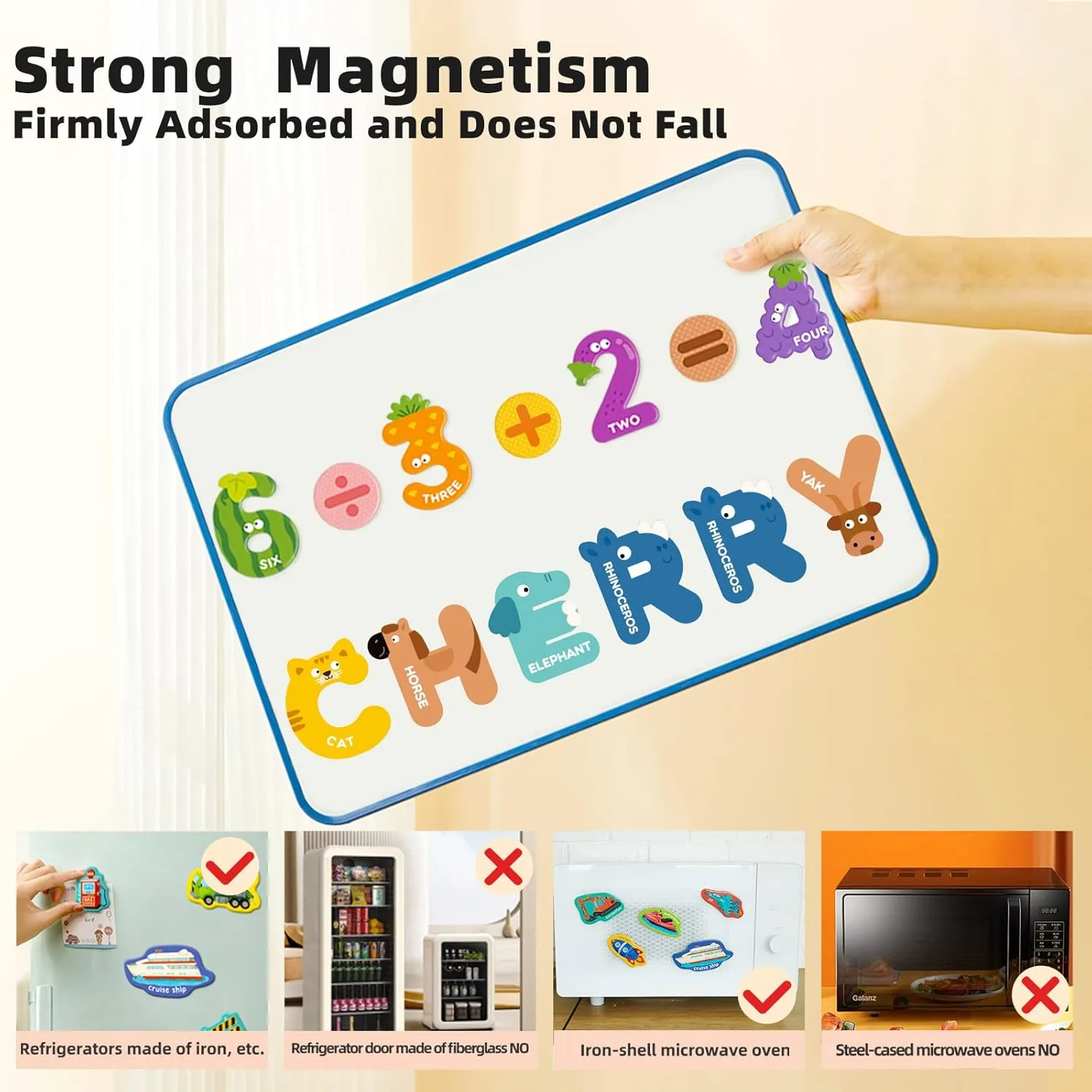 Mideer Magnetic Letters and Numbers for Toddlers,ABC Learning Tools Alphabet Toys,Alphabet Magnets Letter Magnets for Kids for Fridge Magnets for Babies,Animal Refrigerator Magnets for White Board