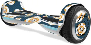 MightySkins Carbon Fiber Skin for Razor Hovertrax 1.5 Hover Board - Mini Galaxy Bots | Protective, Durable Textured Carbon Fiber Finish | Easy to Apply, Remove, and Change Styles | Made in The USA