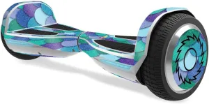 MightySkins Glossy Glitter Skin for Razor Hovertrax 1.5 Hover Board - Blue Scales | Protective, Durable High-Gloss Glitter Finish | Easy to Apply, Remove, and Change Styles | Made in The USA