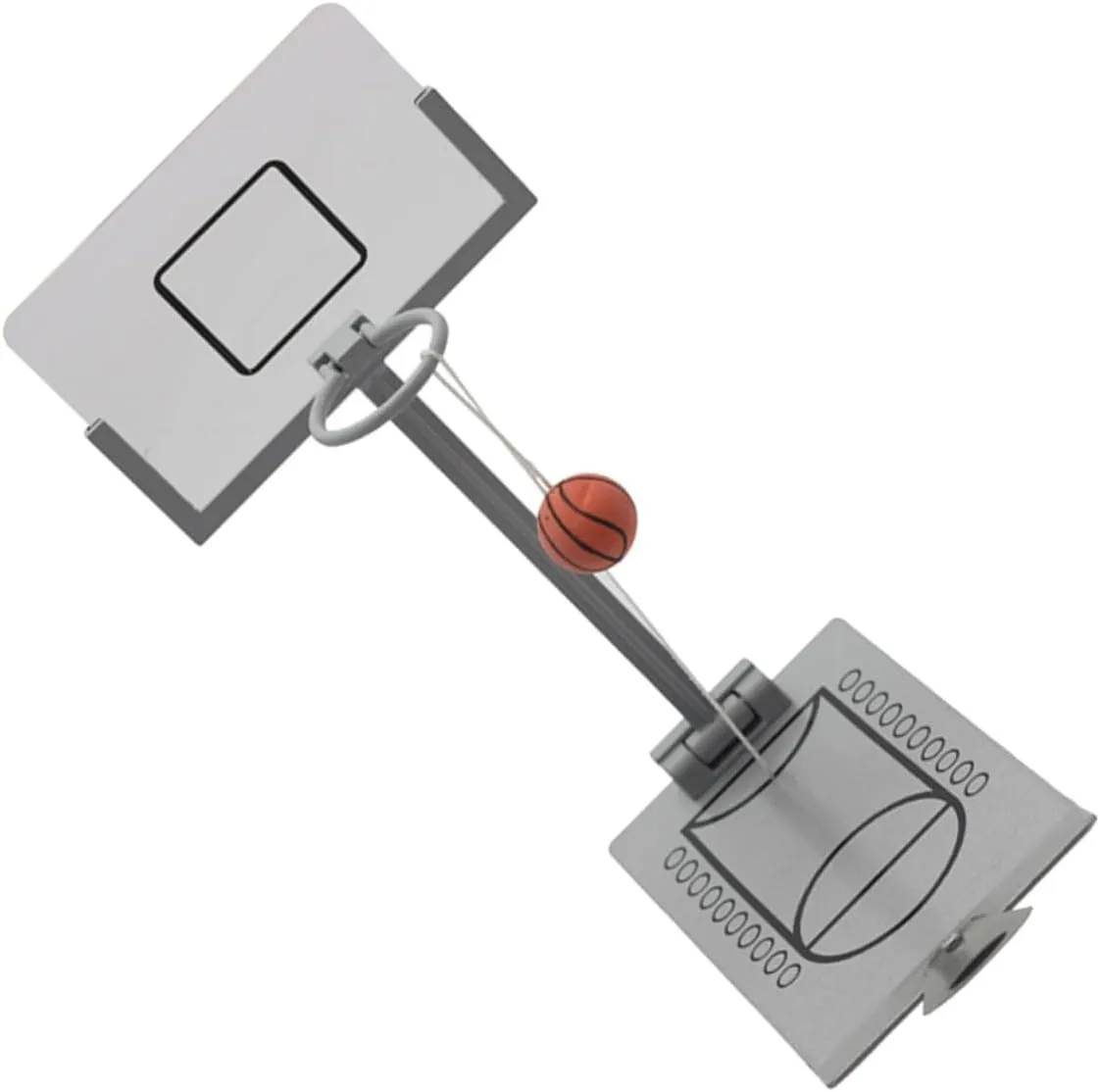 Mini Basketball Hoop Desktop Basketball Toy Metal Structure Elastic Ball Sturdy Design