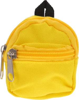Mini Doll Backpack, Yellow, Polyester, 8X7.5X1.5cm, Fashionable Doll Accessory