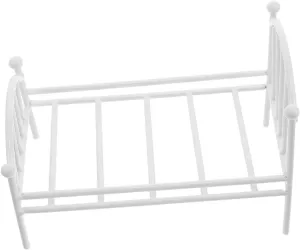 Mini Iron Bed Flower Pot Stand Cute Dollhouse Furniture Multi-Functional Base for Space Saving Sophisticated Iron Craft for Bedrooms and Living Rooms