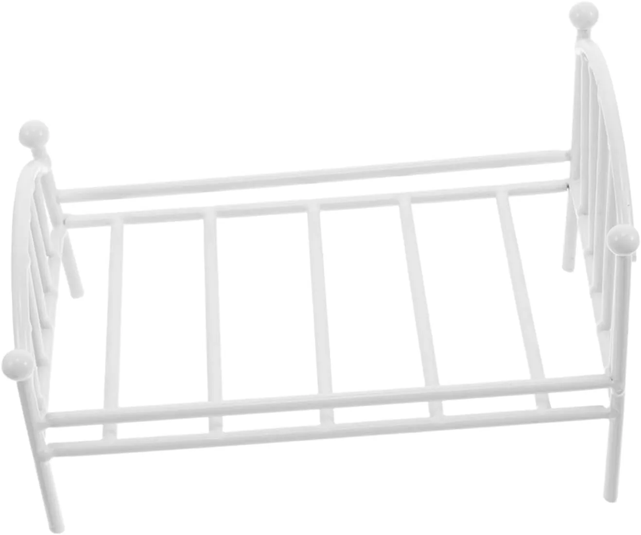 Mini Iron Bed Flower Pot Stand Cute Dollhouse Furniture Multi-Functional Base for Space Saving Sophisticated Iron Craft for Bedrooms and Living Rooms
