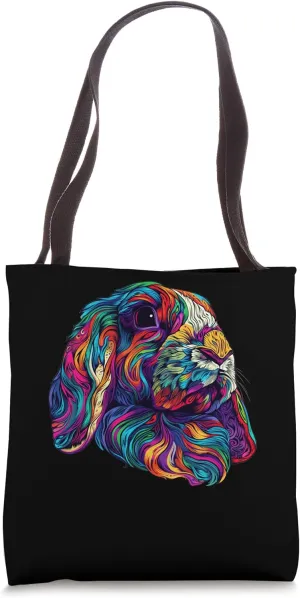 Mini Lop Psychedelic Tote Bag