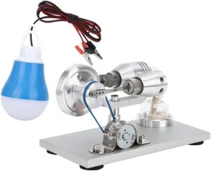 Mini Multifunctional Educational Portable Hot Air Stirling Engine Model Stirling Engine Generator Model, Stirling Engine Model, Children for Adults