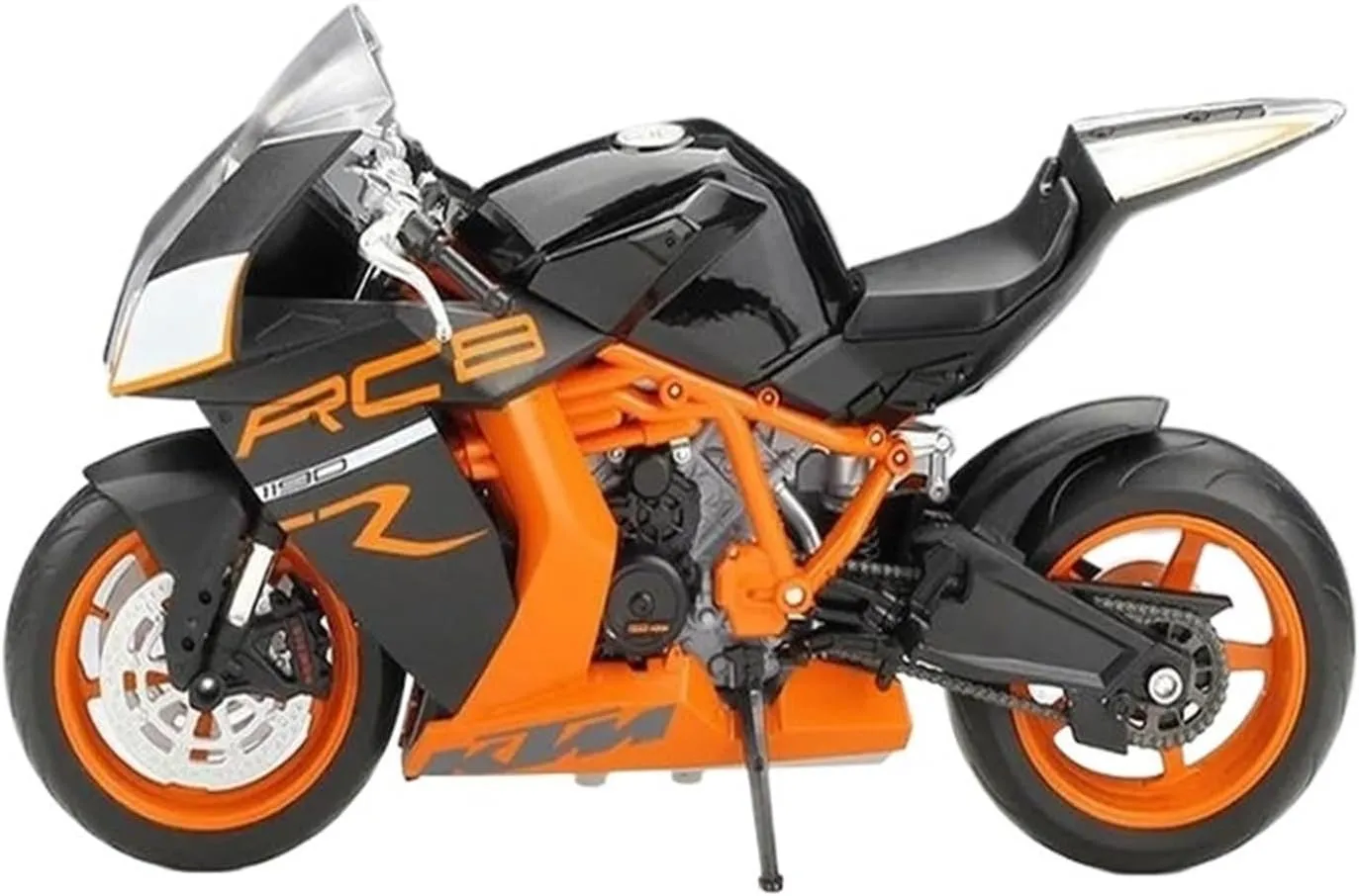 Mini Simulation Motorcycle Toys 1:10 for KTM 1190 RC8 R Alloy Sports Motorcycle Model Collection Children's Gift Adult for Boys