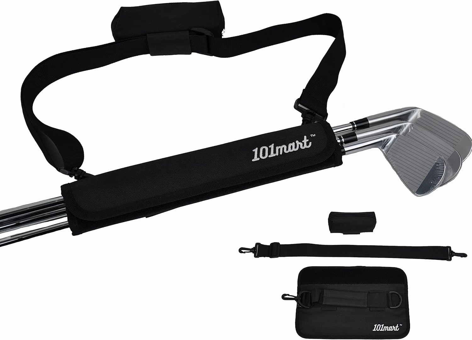 Mini Golf Club Carry Bag for Men Women and Kids with Detachable Golf Ball Pouch | Lightweight Driving Range Club Carrier | Sunday Golf Bag
