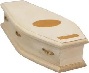 Miniature Wooden Coffin Model Delicate Fairy Decoration for Dollhouse Landscape Keepsake Casket for Weddings Pet Memorials Scale Unfinished Wooden Craft
