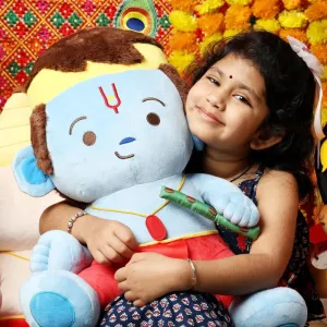 MODI TOYS Baby Krishna (Mega 22") Plush Toy | Ideal for Newborns, Infants, Toddlers, Grandparents | Best for Diwali, Baby Shower, Birthday, Housewarming | Teddy Bear Panda