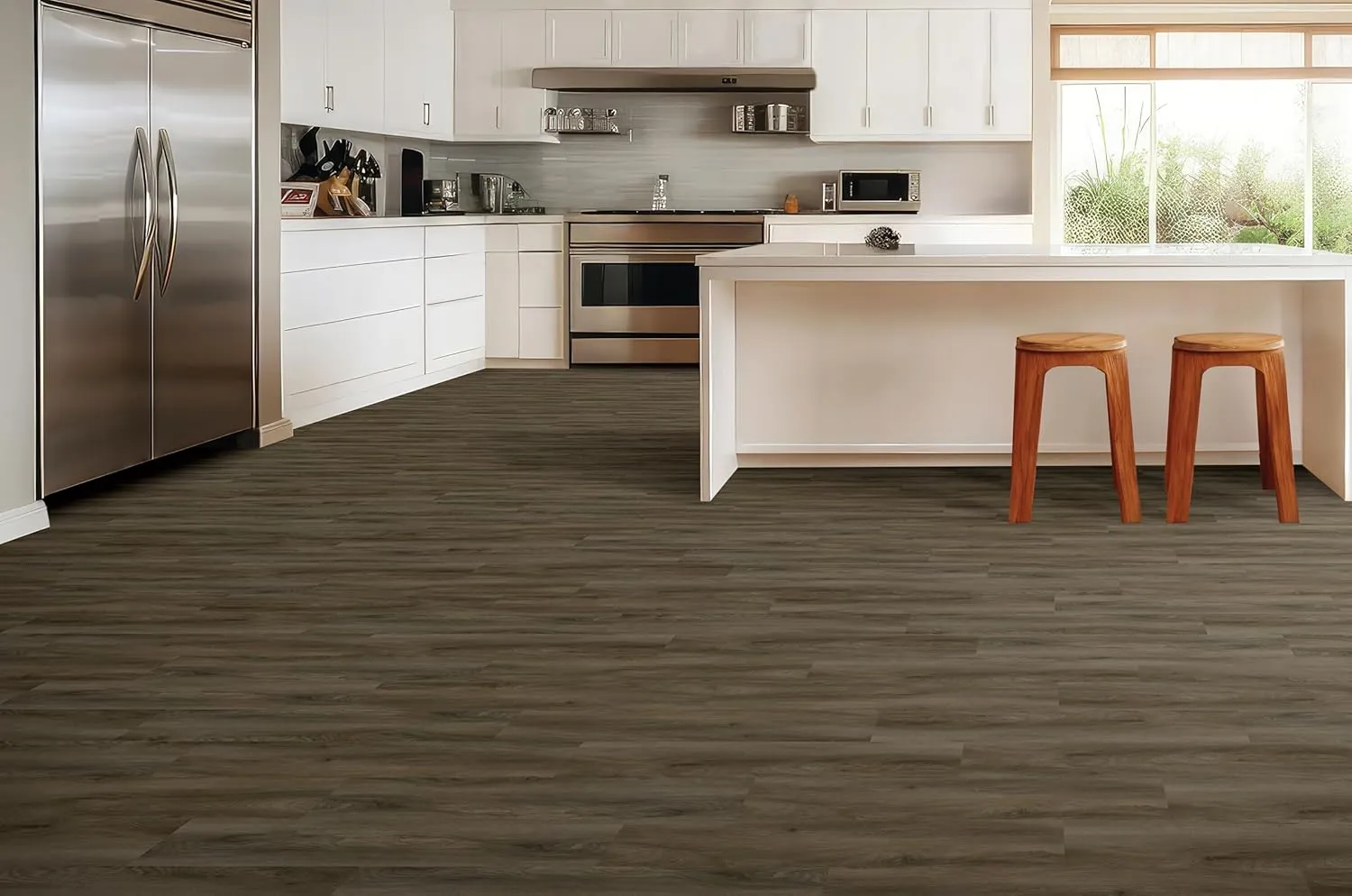 Mohawk Basics Waterproof Vinyl Plank Flooring in Ancient Hue 2.5mm, 7.25" x 48" (58-sqft/Carton)