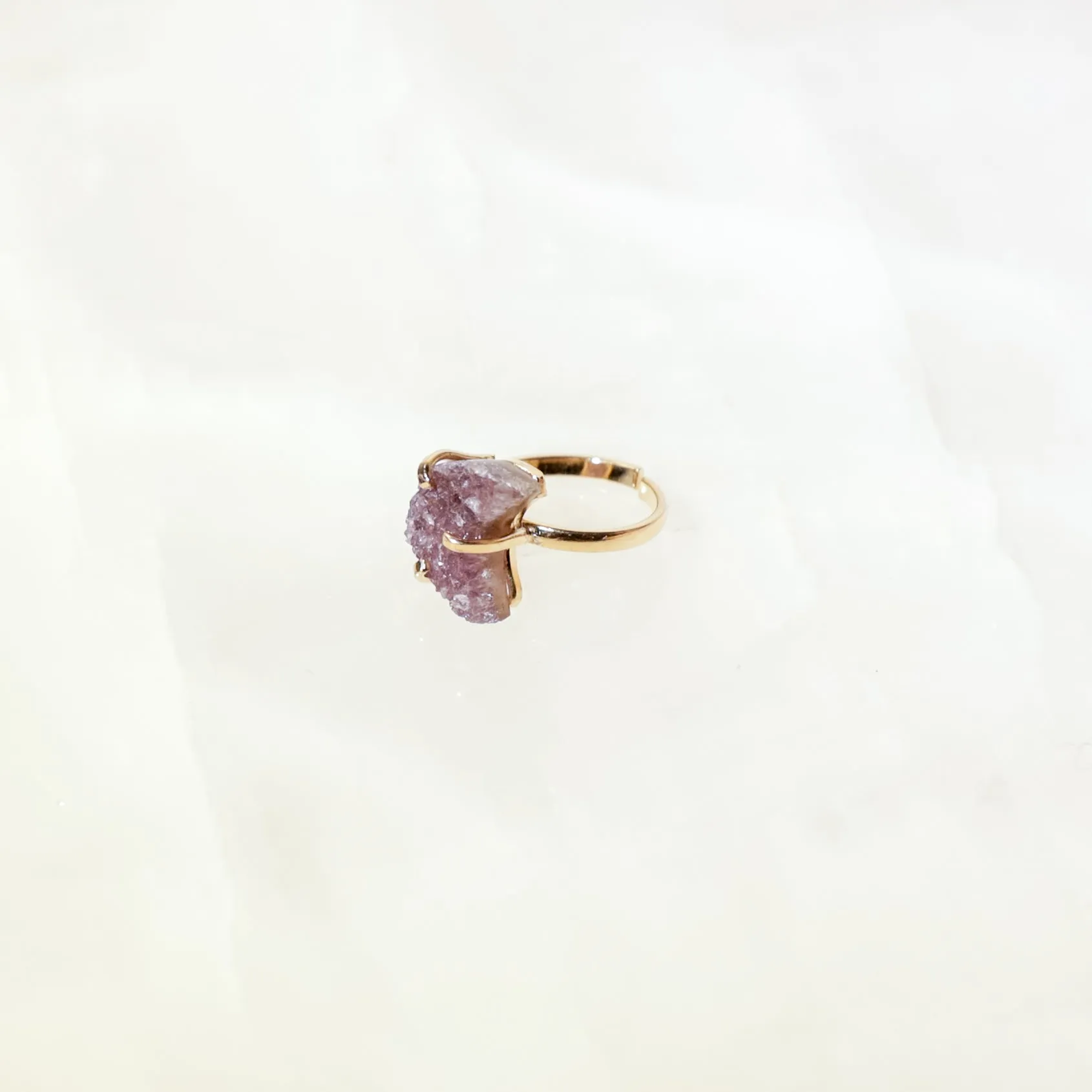 Mondförmiger Amethyst Ring