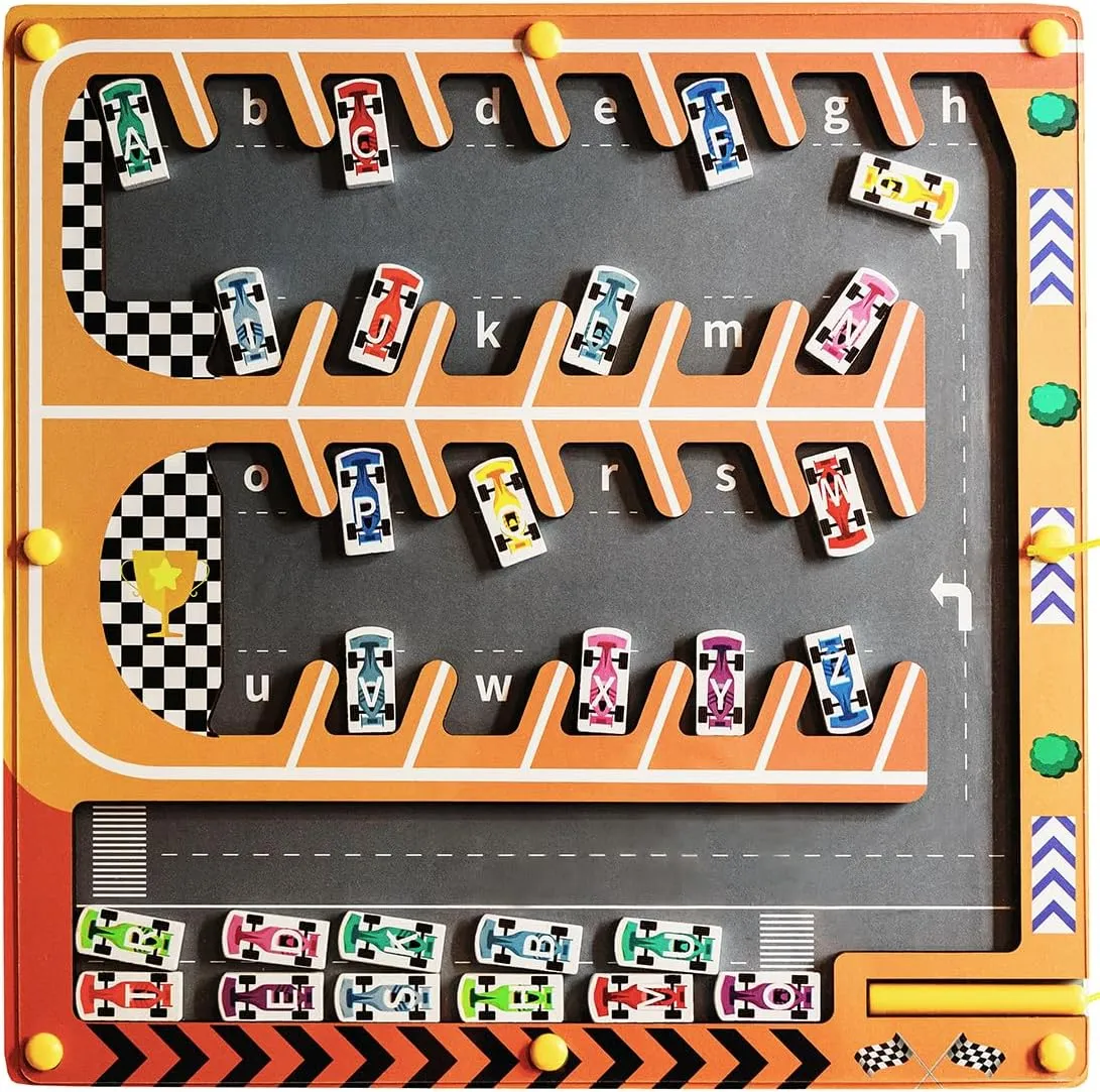 Montessori Magnetic Alphabet Maze for 3 4 5 6 Years - Ideal Toy for ABC Learning, Fine Motor Development, and Problem-Solving Skills