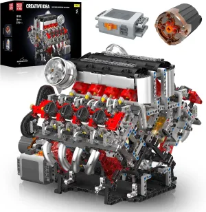 Mould King 10130 V8 Engine Model Kit That Works - 2718 Pcs to Build Your Own Surper Car Engine, DIY STEM Project for Kids/Teens, Hobby Building Blocks Kit for Adults