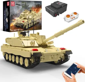Mould King 20037 Challenger-2 Main Battle Tank Building Sets, MOC Military Tank Building Set for Adults/Kids, Collectible Army Model, Gift Ideal for Military Fans (1129  PCS with APP/Remote Control)