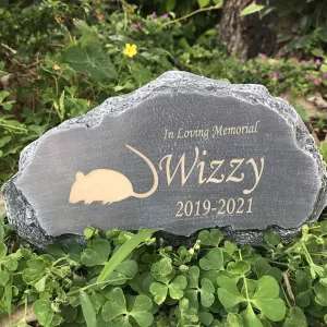 Mountain Shape Dog Memorial Personalized Garden Stone, Pet Grave Tombstone,Loss of Pet Gifts,Customizable Name & Date for Dogs, Cats, Rabbits, Hamsters and All Other Animals