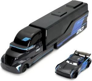 Movie Toys Car - 2PCS Die Cast Metal Alloy Automobiles Toy Transport Truck Equipped with Detachable Trailers and Container Racing Cars Mini Carrier Toy for Racing Games