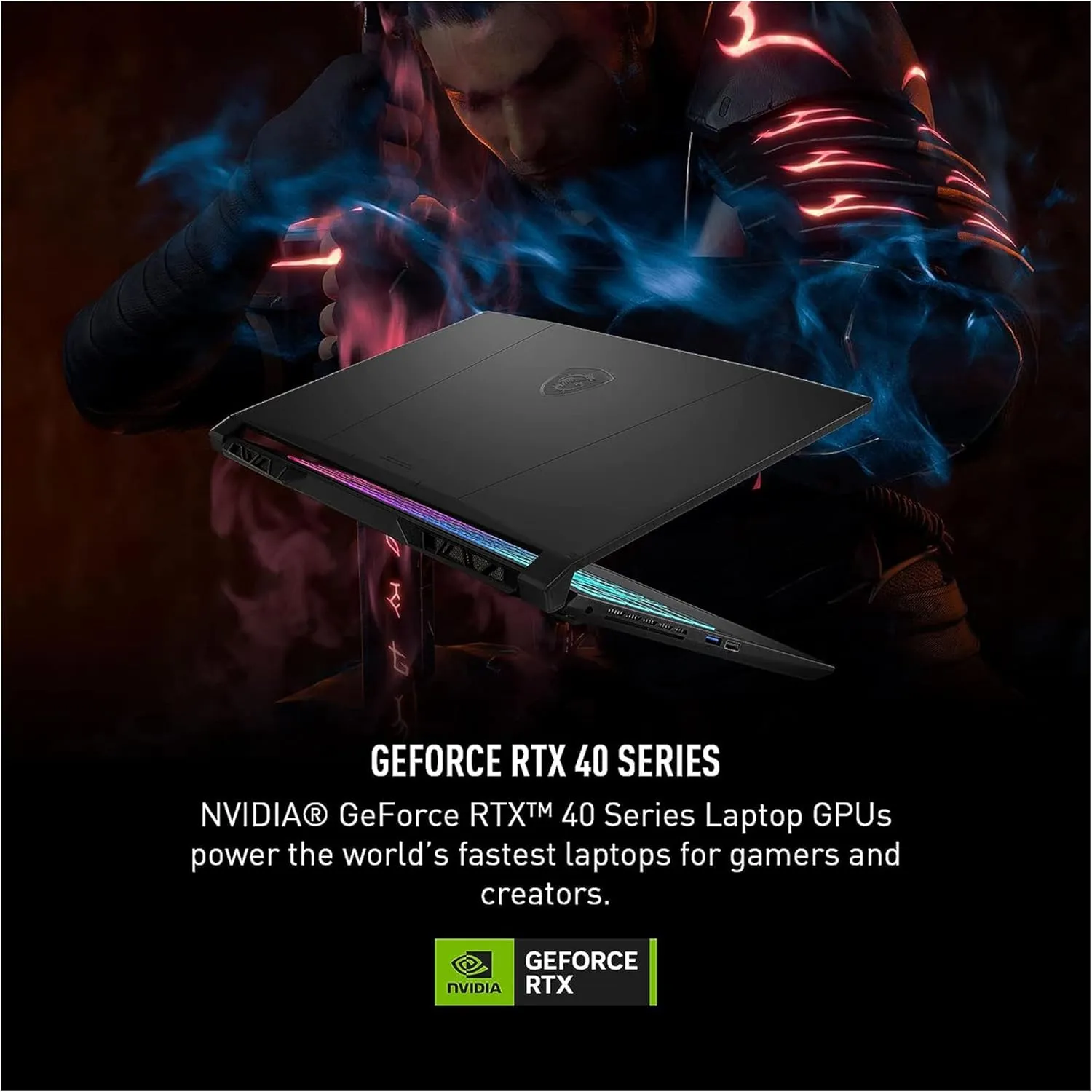 MSI Katana A17 AI Gaming Laptop, AMD Ryzen 9 8945HS, 64 GB DDR5 RAM, 4 TB PCIe SSD, 17.3" FHD (1920x1080) Display, Nvidia G-Force RTX 4060, W11 Home, Backlit Keyboard, Black