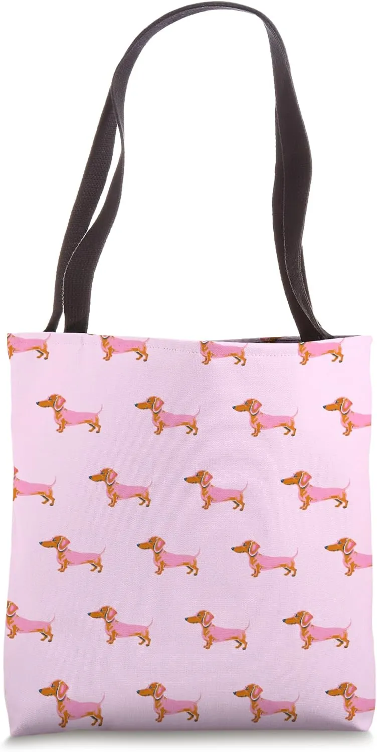Multi Long Haired Mini Dachshunds Wiener Dog Doxie Sausage Tote Bag