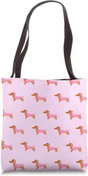 Multi Long Haired Mini Dachshunds Wiener Dog Doxie Sausage Tote Bag