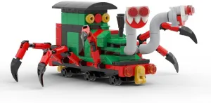 Mutated Green Spider Train with 6 Feet 190 Pieces Building Toys Set MOC Build for Age 18 