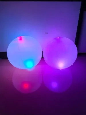 NAYUNA LED Ball – Glow in The Dark Balls for Pool & Beach – Light Up Beach Balls for Pool Party – Glowing Ball 4-Pack – Glow in The Dark Pool Beach Ball