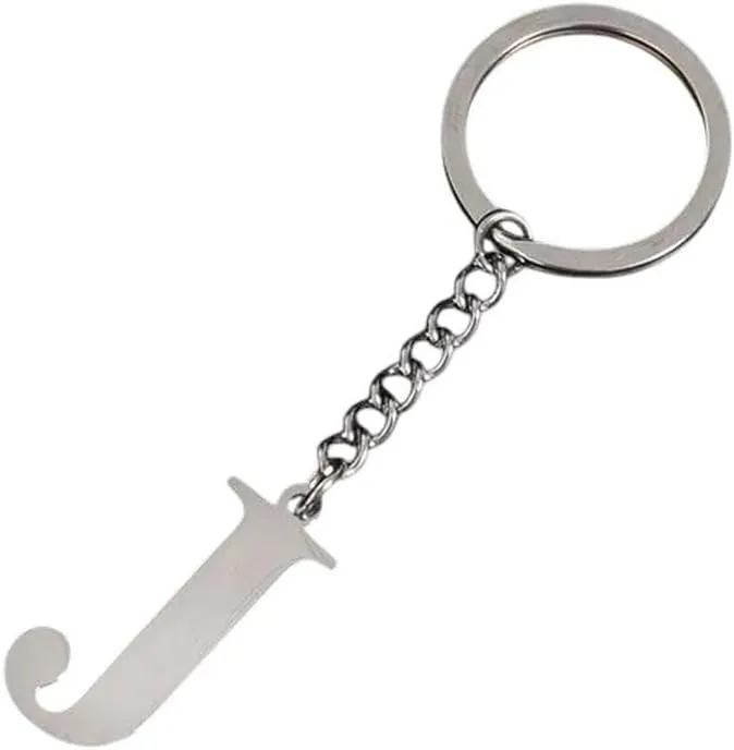 New 2026 Arrive Metal 26 Capital Letter Keychains Simple Stainless A-Z Initial Key Ring For Couple Handbag Accessories Car DIY Jewelry Fashion Trendy Creative Gift