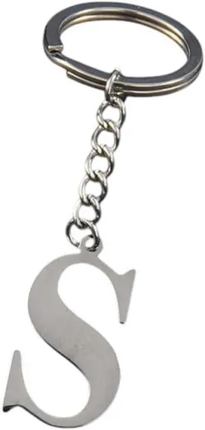 New 2026 Arrive Unisex Metal 26 Capital Letter Keychains Simple Stainless Steel A-Z Initial Key Ring For Couple Handbag Accessories Car Diy Jewelry Fashion Trendy Creative Gift For Women And Men