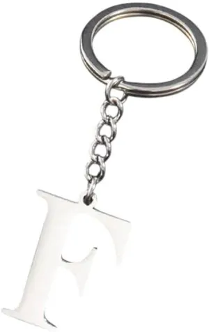 New 2026 Arrive Unisex Metal 26 Capital Letter Keychains Simple Stainless Steel A-Z Initial Key Ring For Couple Handbag Accessories Car Diy Jewelry Fashion Trendy Creative Gift For Women And Men