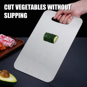 New Titanium Cutting Board - 100% Pure Titanium, Double-sided Food-grade Cutting Board For Cutting Meats, Fruits And Vegetables. (14x10 in)