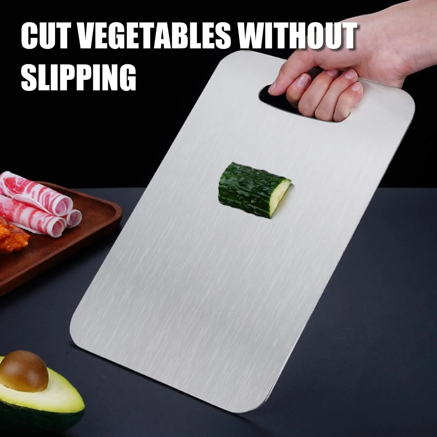 New Titanium Cutting Board - 100% Pure Titanium, Double-sided Food-grade Cutting Board For Cutting Meats, Fruits And Vegetables. (14x10 in)