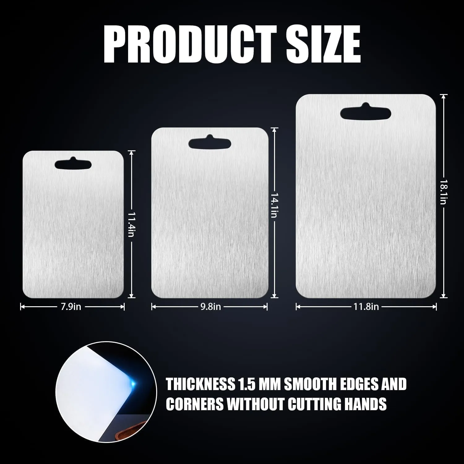 New Titanium Cutting Board - 100% Pure Titanium, Double-sided Food-grade Cutting Board For Cutting Meats, Fruits And Vegetables. (14x10 in)