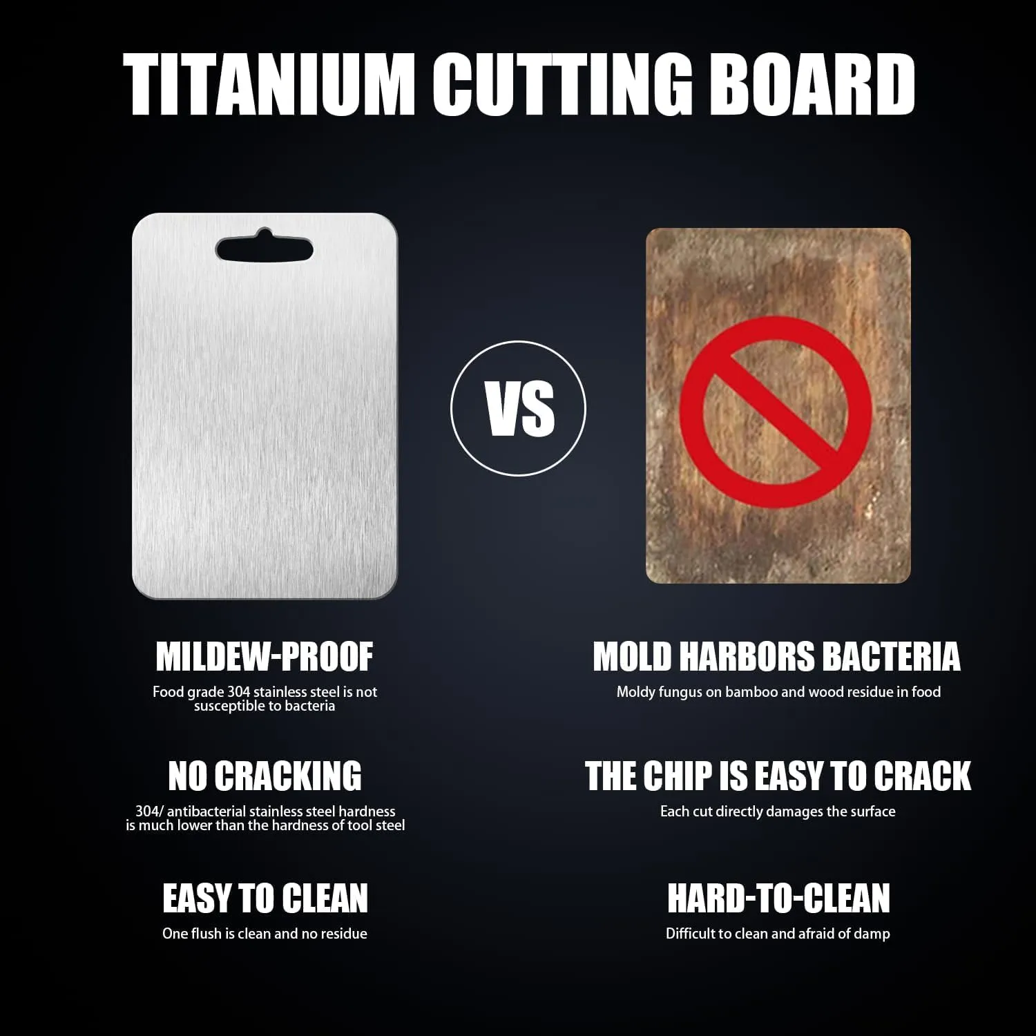 New Titanium Cutting Board - 100% Pure Titanium, Double-sided Food-grade Cutting Board For Cutting Meats, Fruits And Vegetables. (14x10 in)