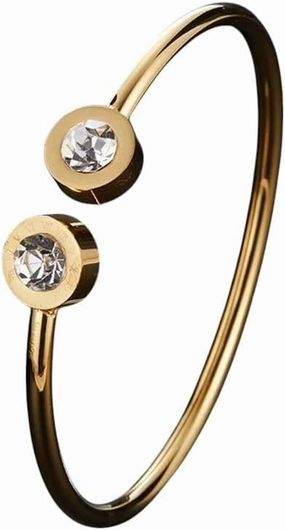 New 2026 Arrive Original Design Stainless Steel Gold-Plated Bracelet Roman Numerals Simple Zircon Ladies Gift Decoration Jewelry Luxury With For You Accessories Trendy Creative Best Women And Men
