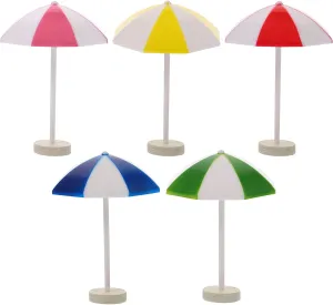 NOLITOY 5pcs Miniature Sun Umbrella Mini Beach Fake Umbrella for Hawaiian Party Micro Landscape Bonsai Dollhouse Decor