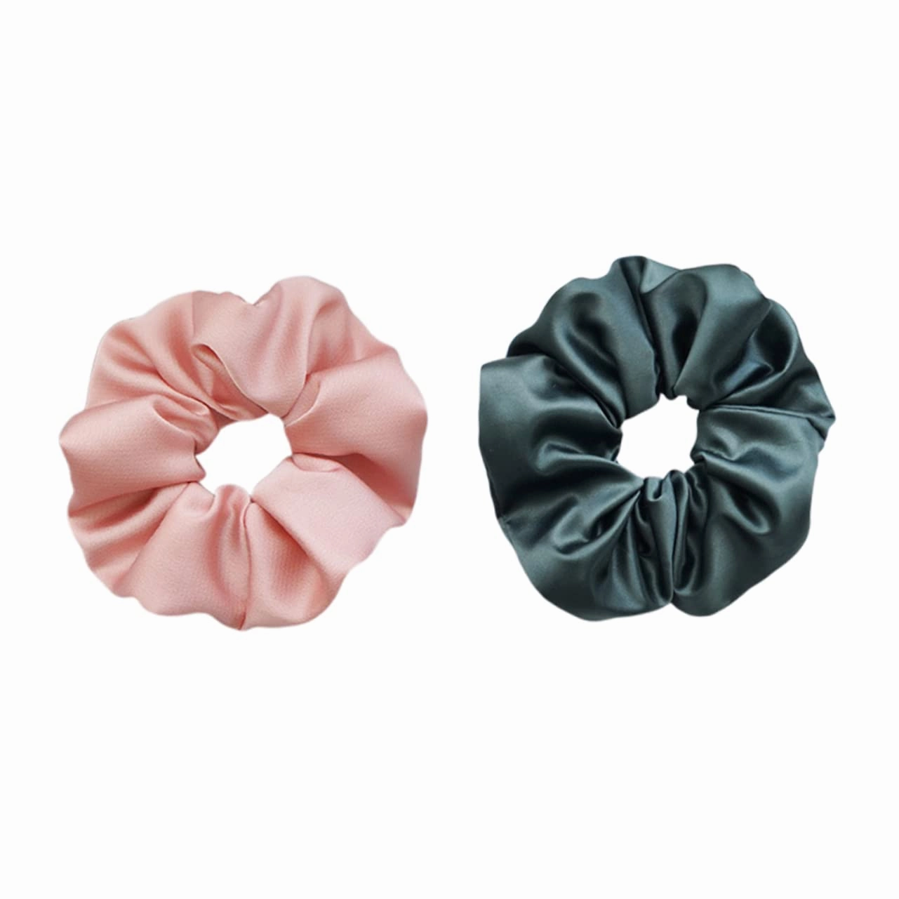 NOLITOY Elegant Satin Head Hair Ring 2 Pack Fashion Hair Ties Ponytail Holder Soft Comfortable for Women's Headdress