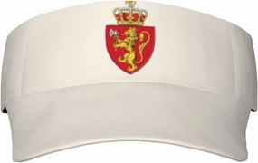 Norwegian Coat of Arms Norway Adult Sun Visor Cap - UV Protection, Breathable, Adjustable, Sports & Outdoor Hat Black