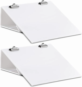 Nuanchu 2 Pcs Folding Slant Board for Writing 14'' x 12'' Large Slanted Clipboard Adjustable Tilted Writing Board Sloped Surface to Improve Handwriting Legibility Endurance for Reading Drawing