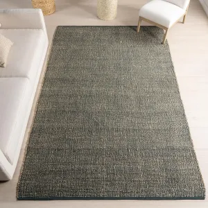 nuLOOM 5x8 Elfriede Jute & Cotton Hand Woven Area Rug, Green, Solid Rustic Farmhouse Style, Weaved Design, Natural Fiber, for Bedroom, Living Room, Dining Room, Hallway, Office, Entryway