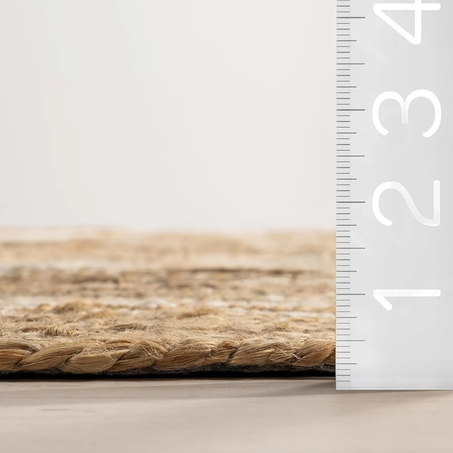 nuLOOM Dalia Jute Abstract Area Rug - 5x8 Jute Area Rug Contemporary Natural/Ivory Rugs for Dining Room Rug Neutral Rug Living Room Rug