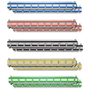 Number 201-300 Labeled Key Racks with Hooks for Adjustable Key Cabinets | AF13686