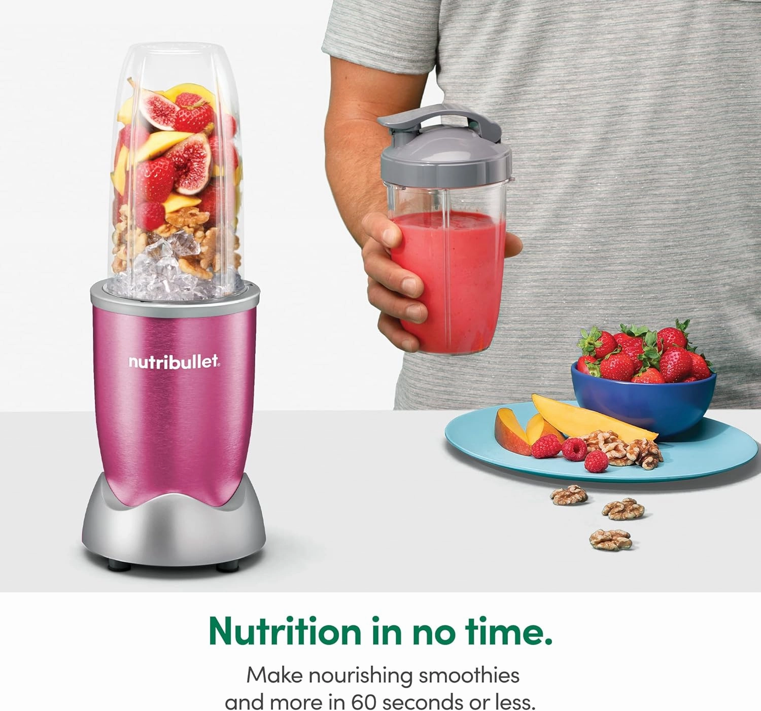 NutriBullet NB9-1301PINK Pro 13 Pcs Berry Pink, 900W