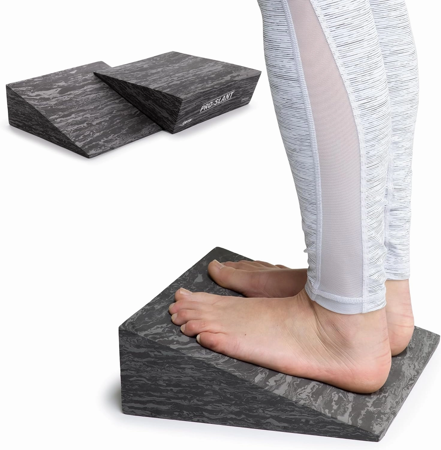 OPTP PRO-Slant – Professional Foam Incline Squat Wedge Pair and Slant Board for Squats- Workout Squat Wedges for Rehabilitation and Stretching of The Calf, Ankle and Foot