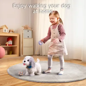 OR OR TU Walking Barking Toy Dog with Remote Control Leash, Plush Puppy Electronic Interactive Toys for Kids, Shake Tail,Pretend Dress Up Realistic Stuffed Animal Dog Age 3 4 5 6  Years Old Best Gift