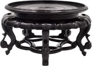 Oriental Furniture Fishbowl Stand Vase Base Stable Home Decoration Display Stand（4.7 in）