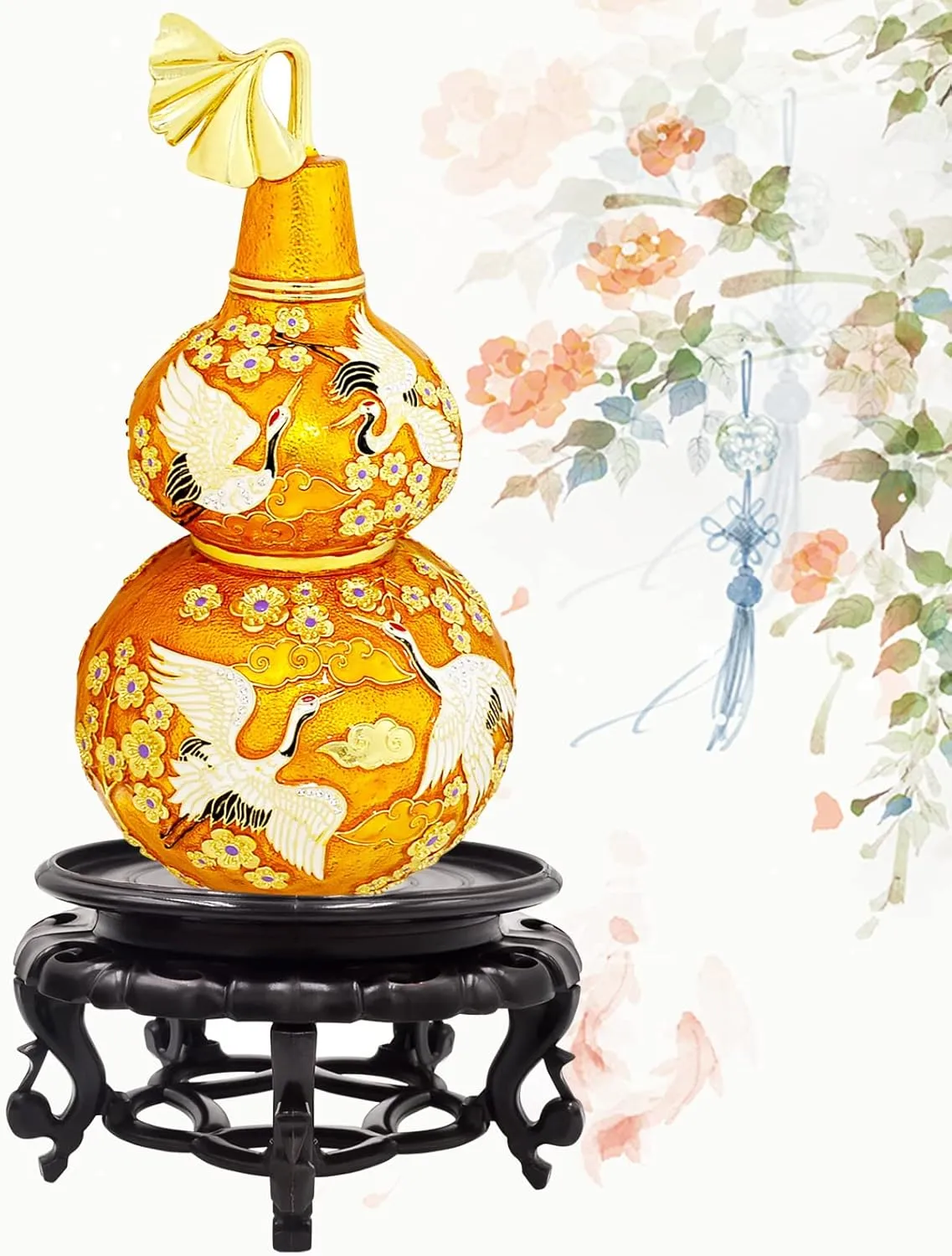 Oriental Furniture Fishbowl Stand Vase Base Stable Home Decoration Display Stand（4.7 in）