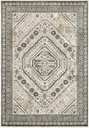 Oriental Weavers Georgia Area Rug - 659C0-5'3" x 7'3" - in Ivory/Grey - Vintage Inspired, Stain Resistant, Family and Pet Friendly, Bedroom, Office Rug