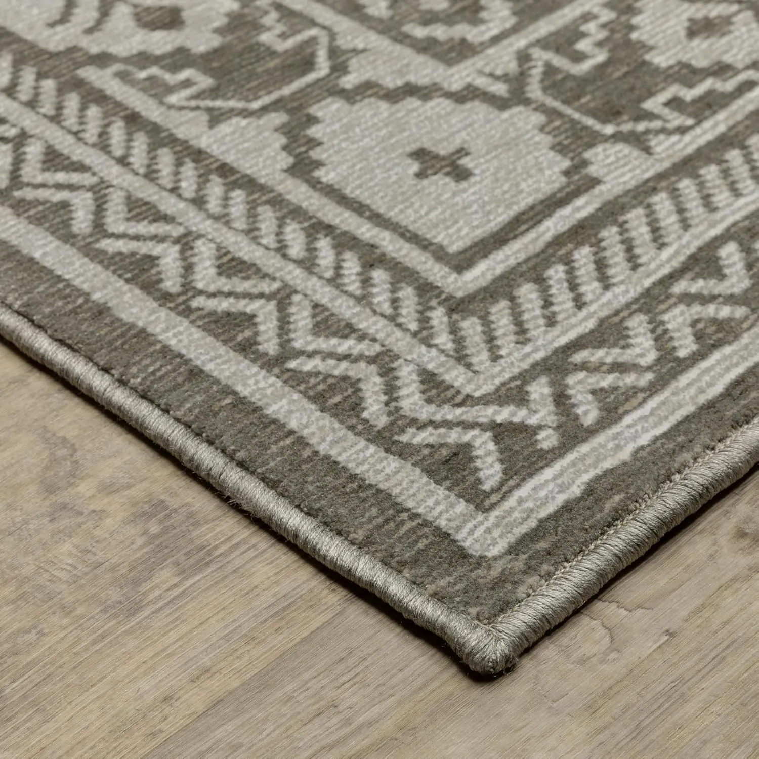 Oriental Weavers Intrigue Area Rug - INT06-2'3" x 7'6" - in Grey/Grey - Vintage Inspired, Stain Resistant, Family and Pet Friendly, Entryway, Hallway Runner Rug