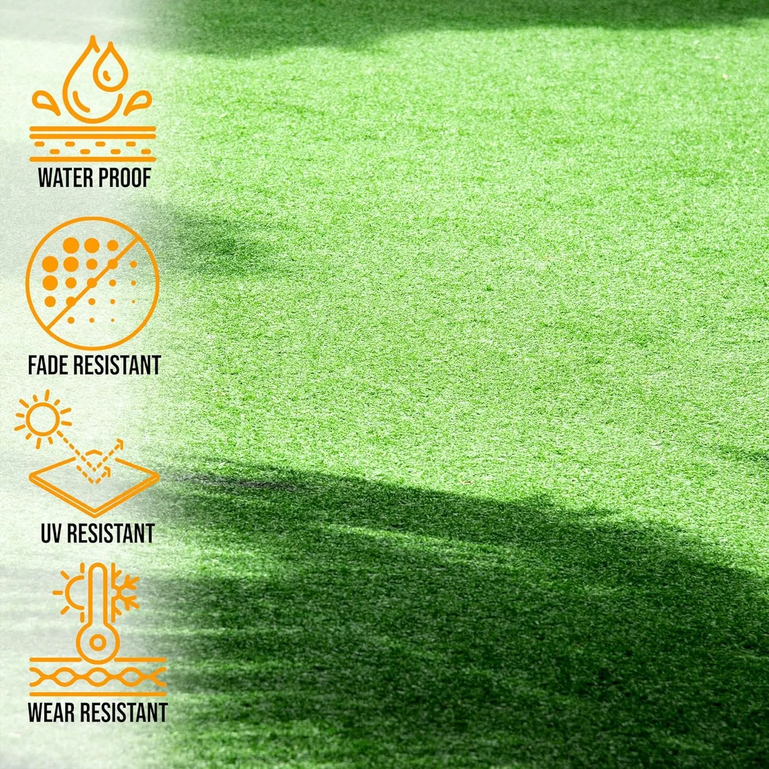 Ottomanson Artificial Turf Golf Hitting Mat 3' x 10' Indoor/Outdoor Waterproof Synthetic Fake Grass for Putting Practice Baseball Football Sports Gym Backyard, Custom Size 2' up to 30'