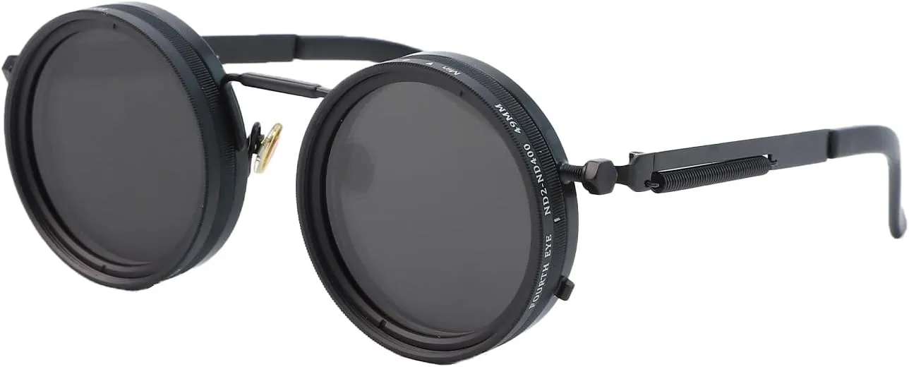 OUANGANC sunglasses, 9 gears adjustable, men's sunglasses UV protection, metal frame, universal for street shooting & fishing